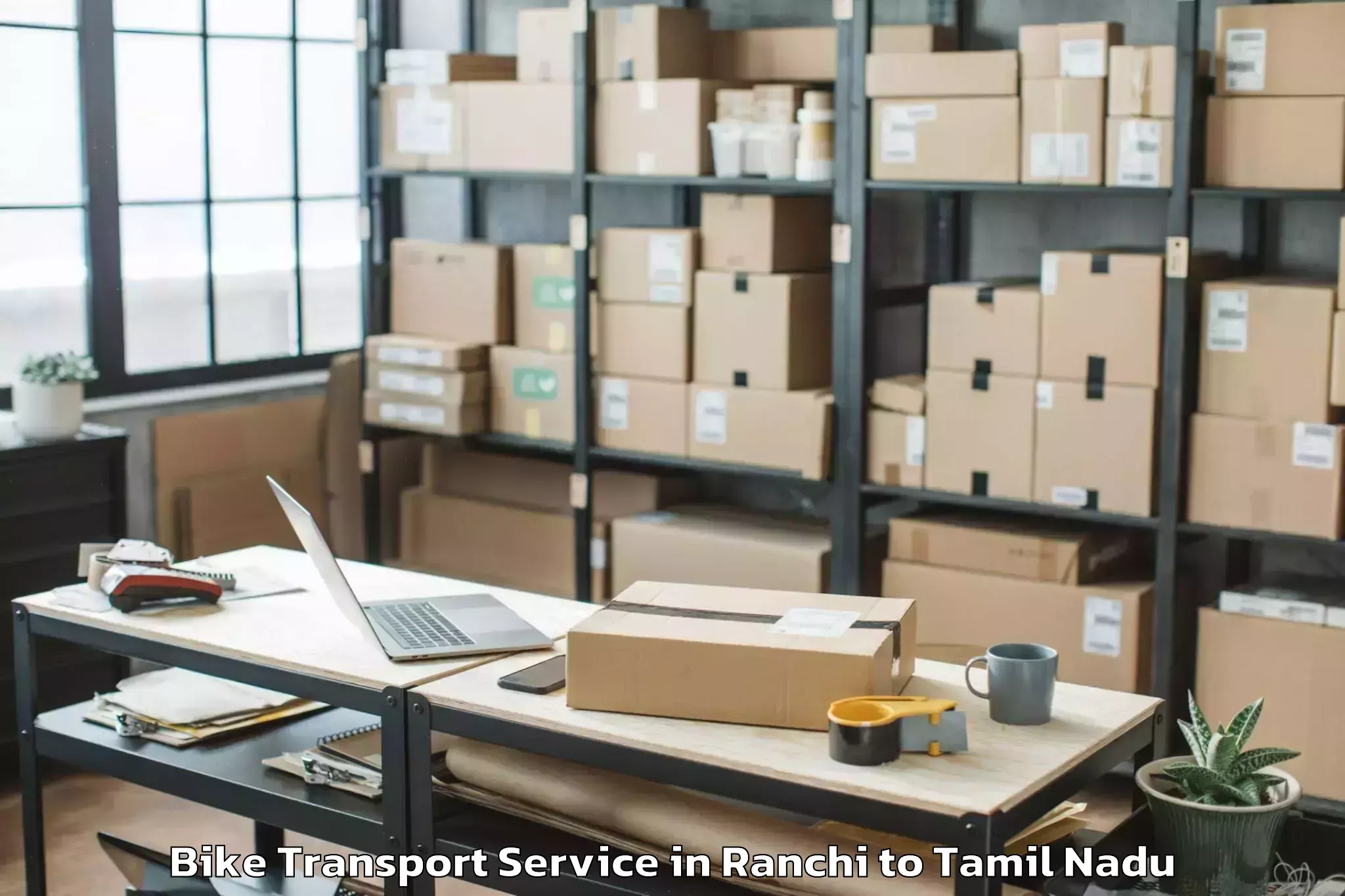 Leading Ranchi to Udumalaippettai Bike Transport Provider